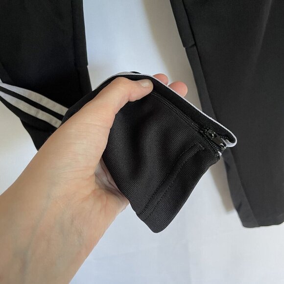 Adidas climacool black and white stripes casual mid rise sweatpants casual - Picture 4 of 7